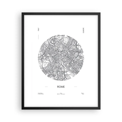 Plakát v černém rámu - Anatomie Říma - 40x50 cm