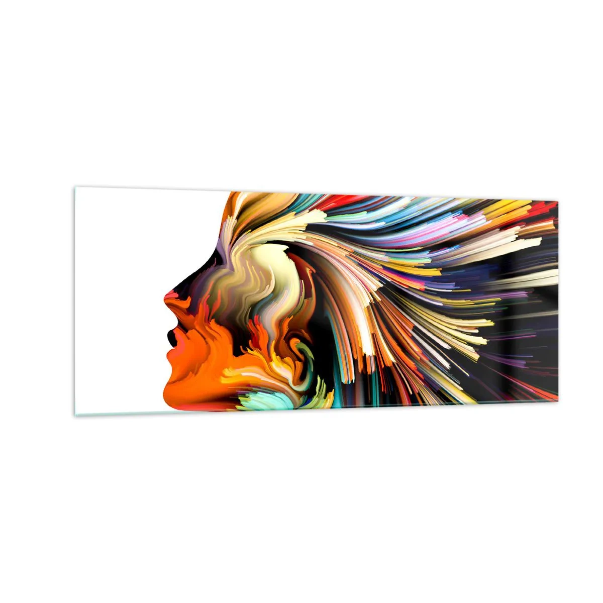 Obraz na skle - Exploze představivosti - 100x40 cm