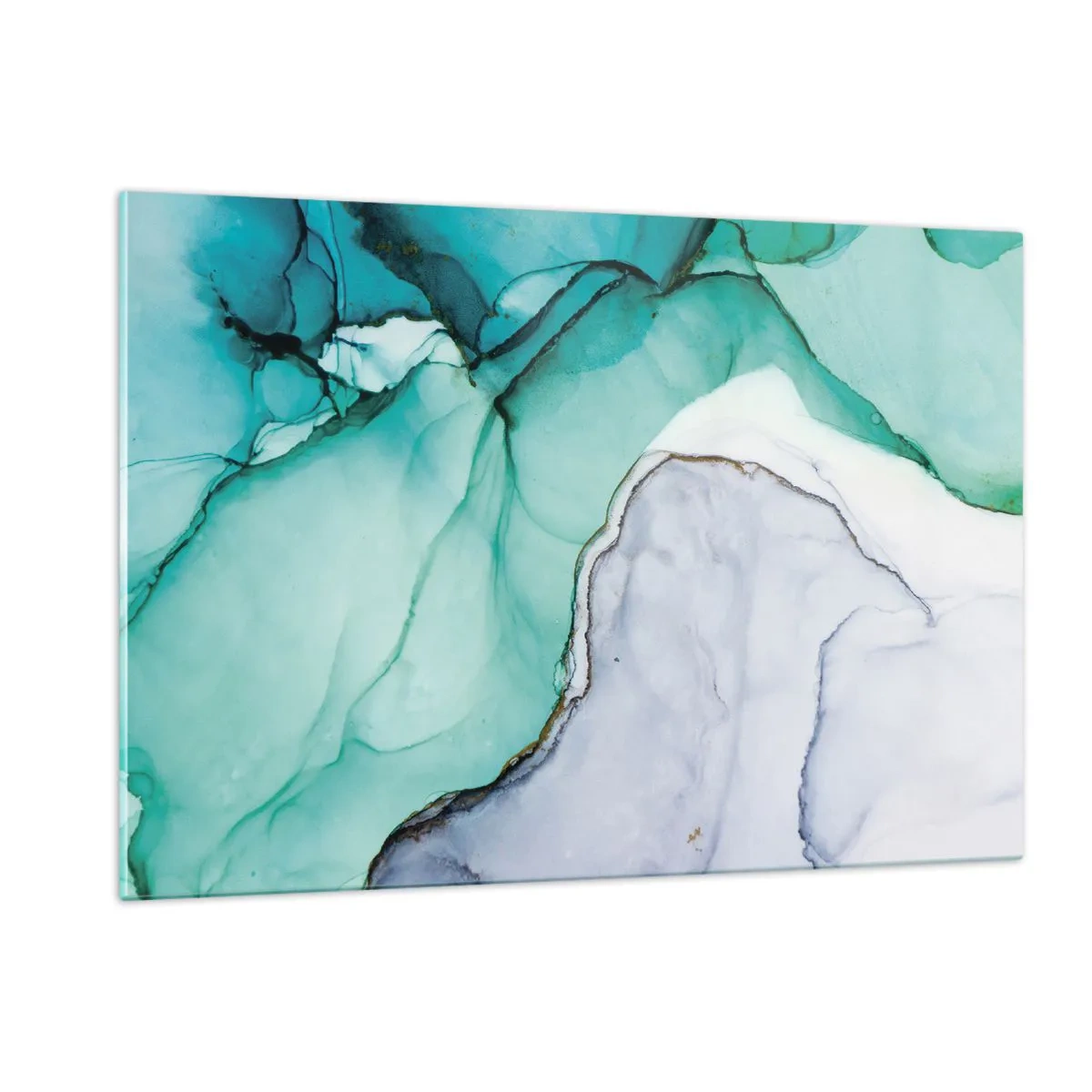 Obraz na skle - Studie v tyrkysové - 120x80 cm