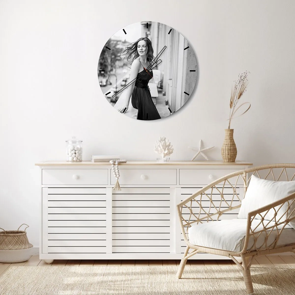 Nástěnné hodiny - Určitě Pařížanka - 30x30 cm