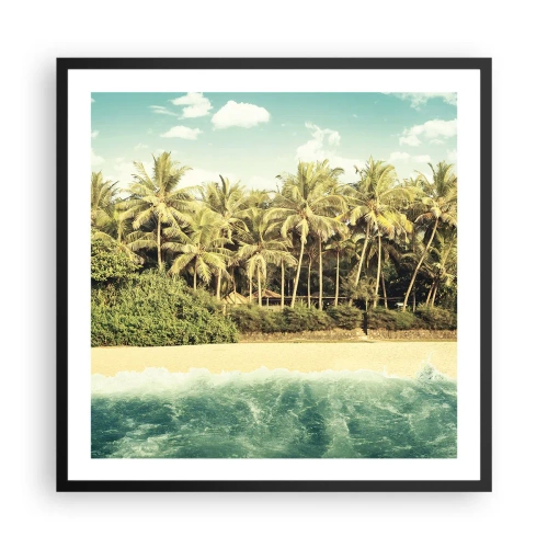 Plakát v černém rámu - Co třeba tady? - 60x60 cm