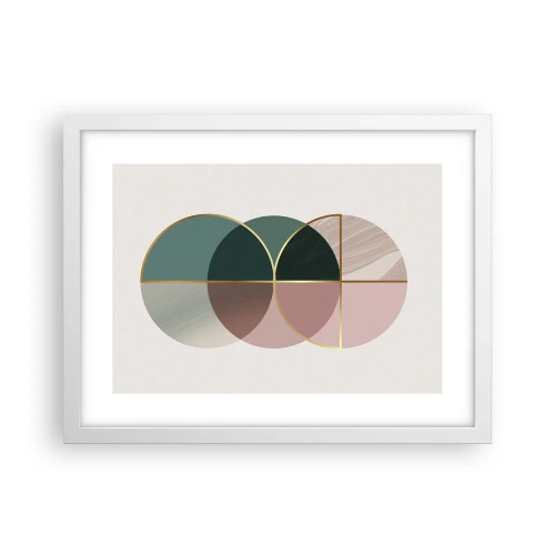 Plakát v bílém rámu - Kruhy… - 40x30 cm