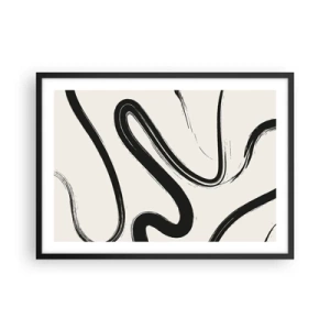 Plakát v černém rámu - Černobílý rozmar - 70x50 cm