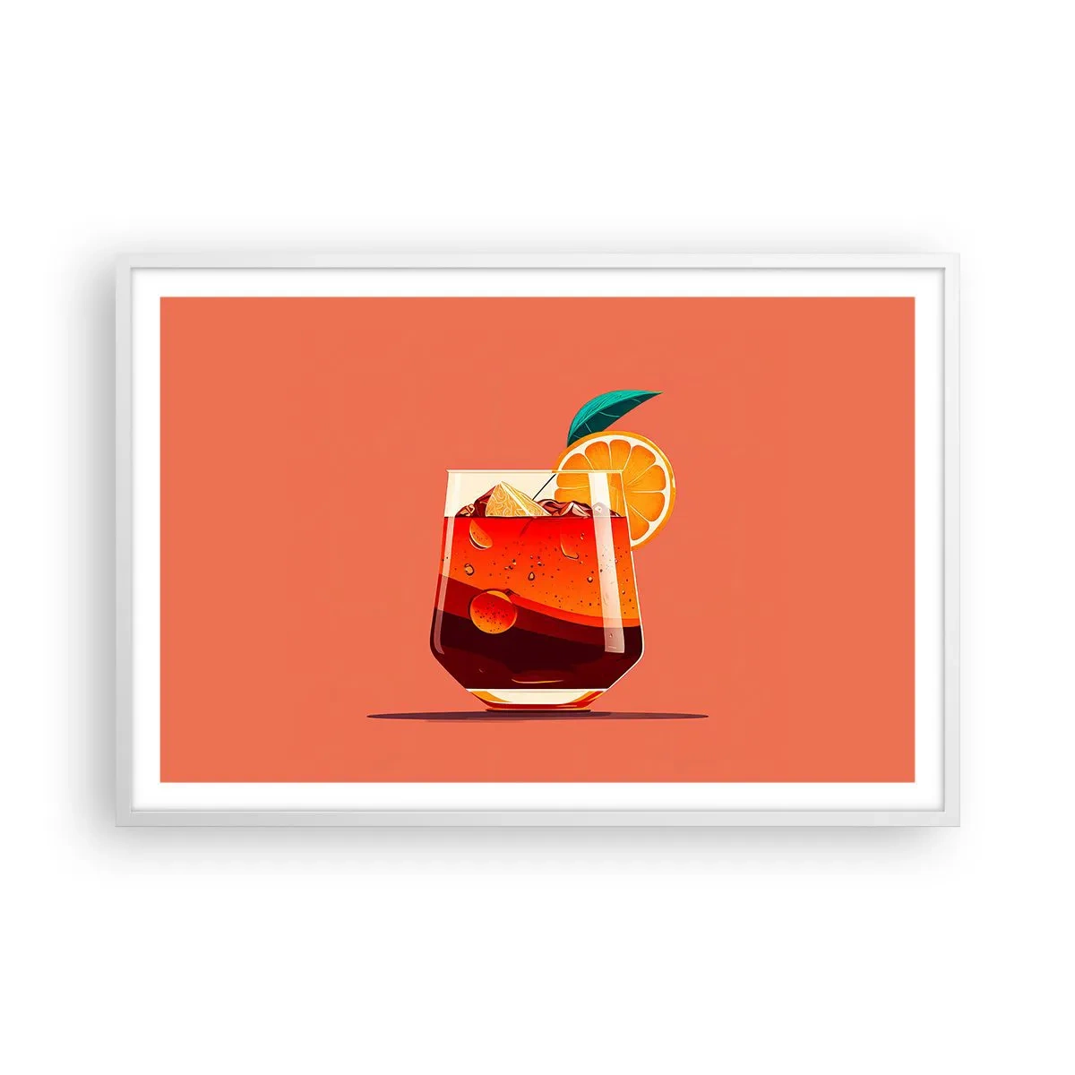 Plakát v bílém rámu - Letní osvěžení - 91x61 cm
