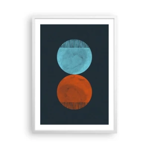 Plakát v bílém rámu - Pouze geometrie? - 50x70 cm