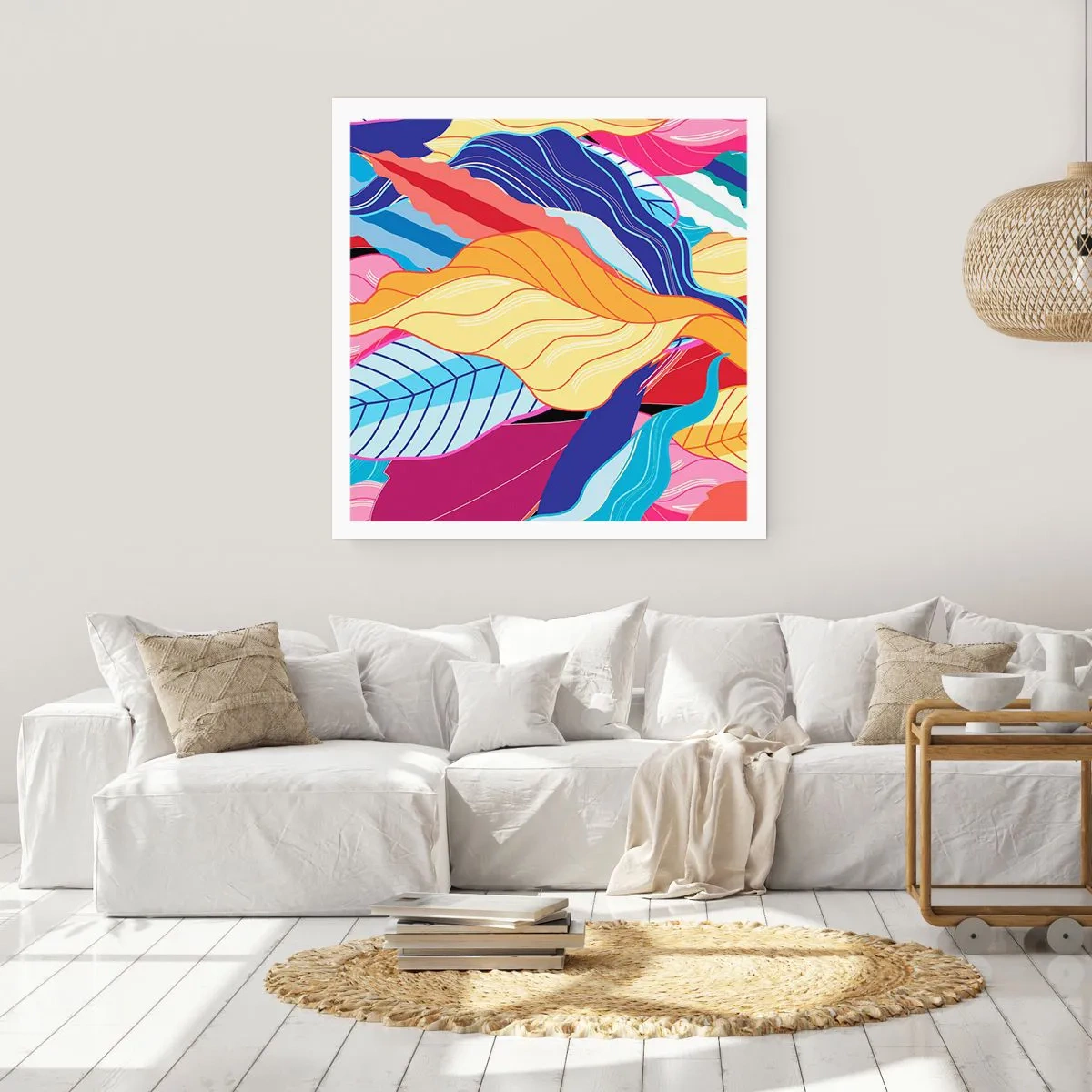 Plakát - Barevný nepořádek - 50x50 cm