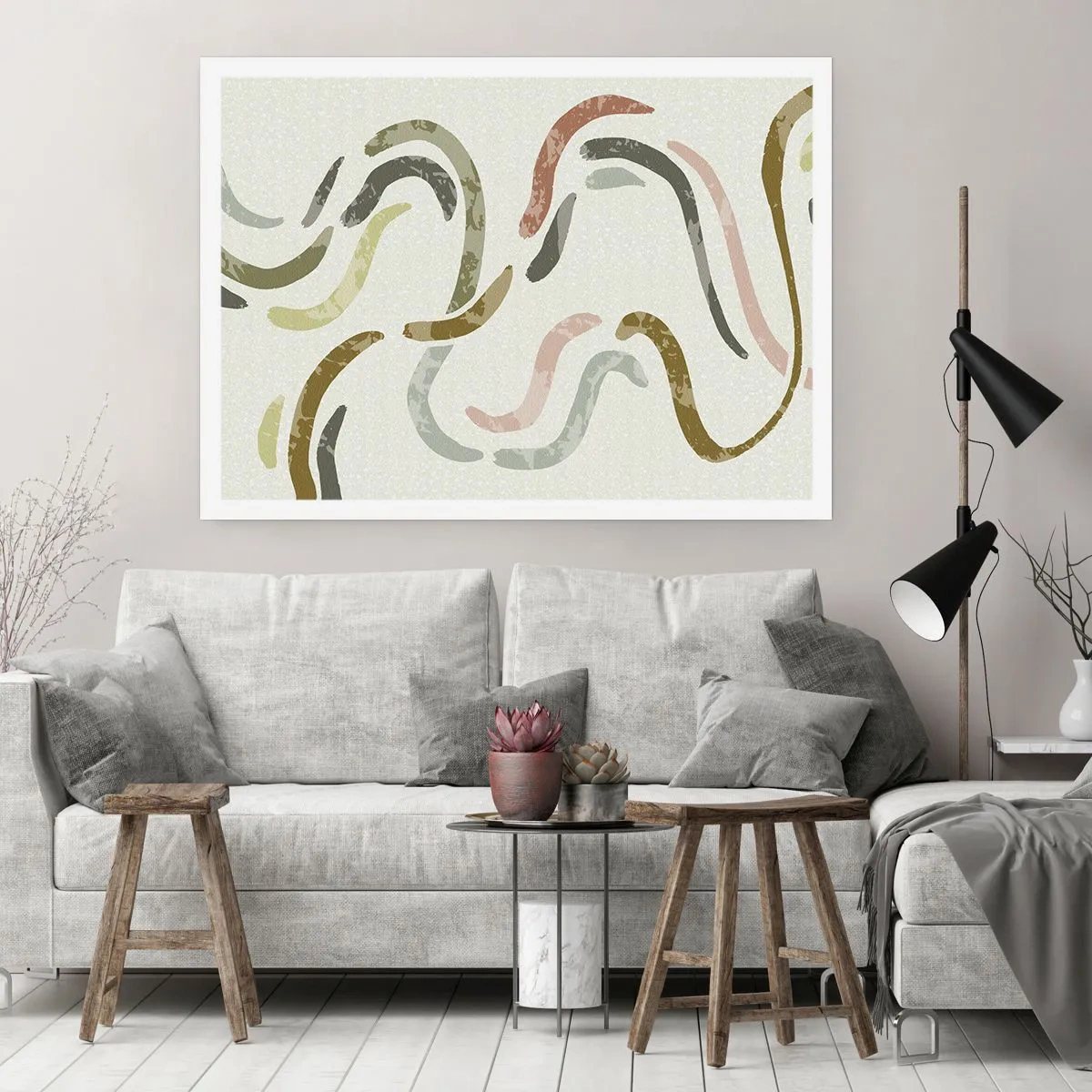 Plakát - Radostný tanec abstrakce - 40x30 cm