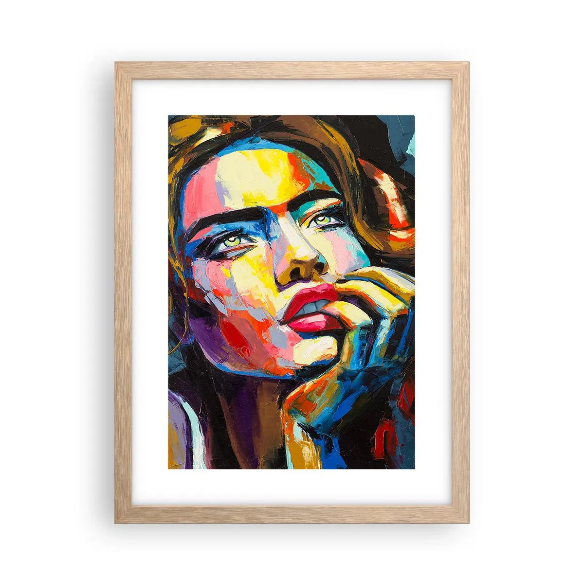 Plakát v rámu světlý dub - Sny, jak ptáci letí oblohou - 30x40 cm