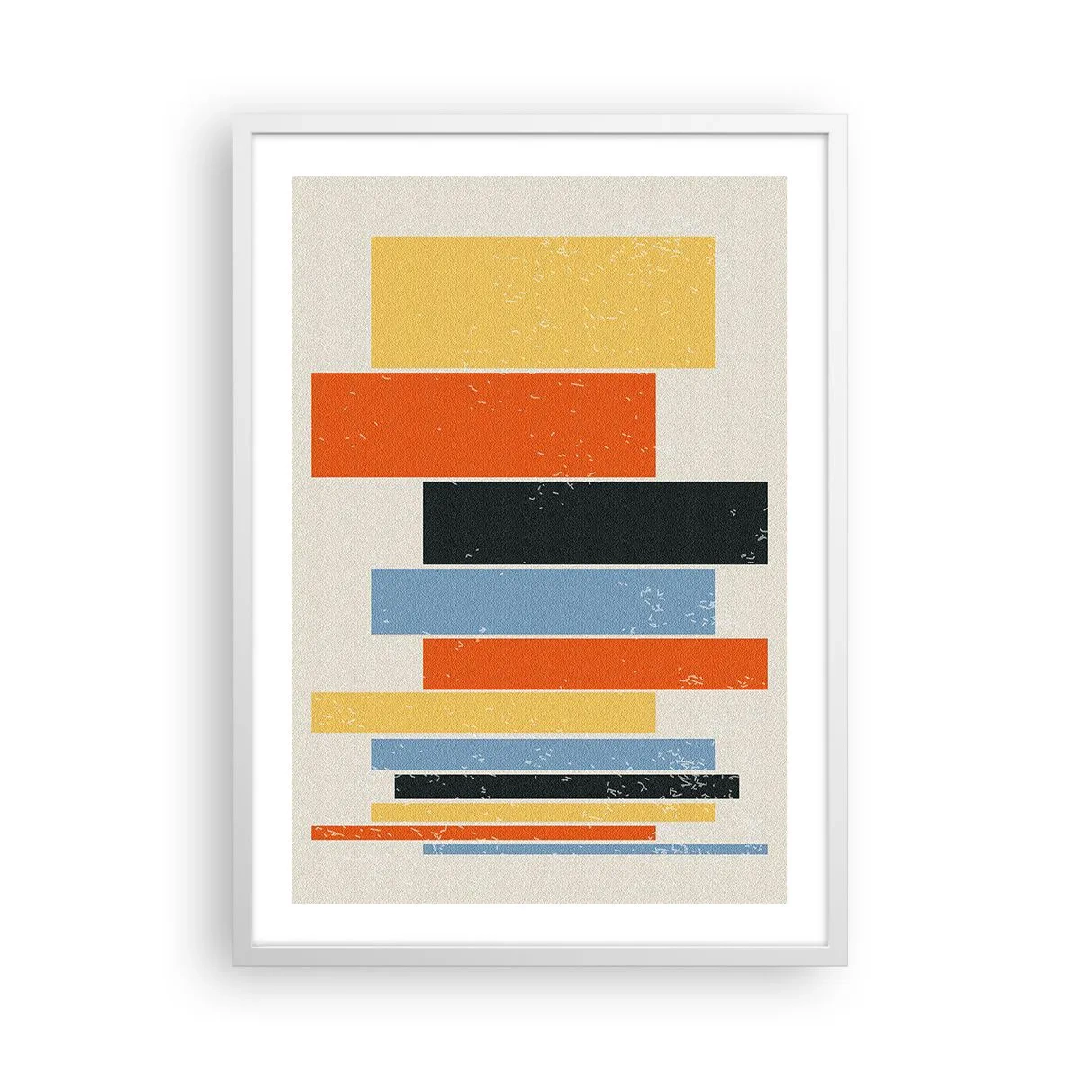 Plakát v bílém rámu - Záznam hudby - 50x70 cm