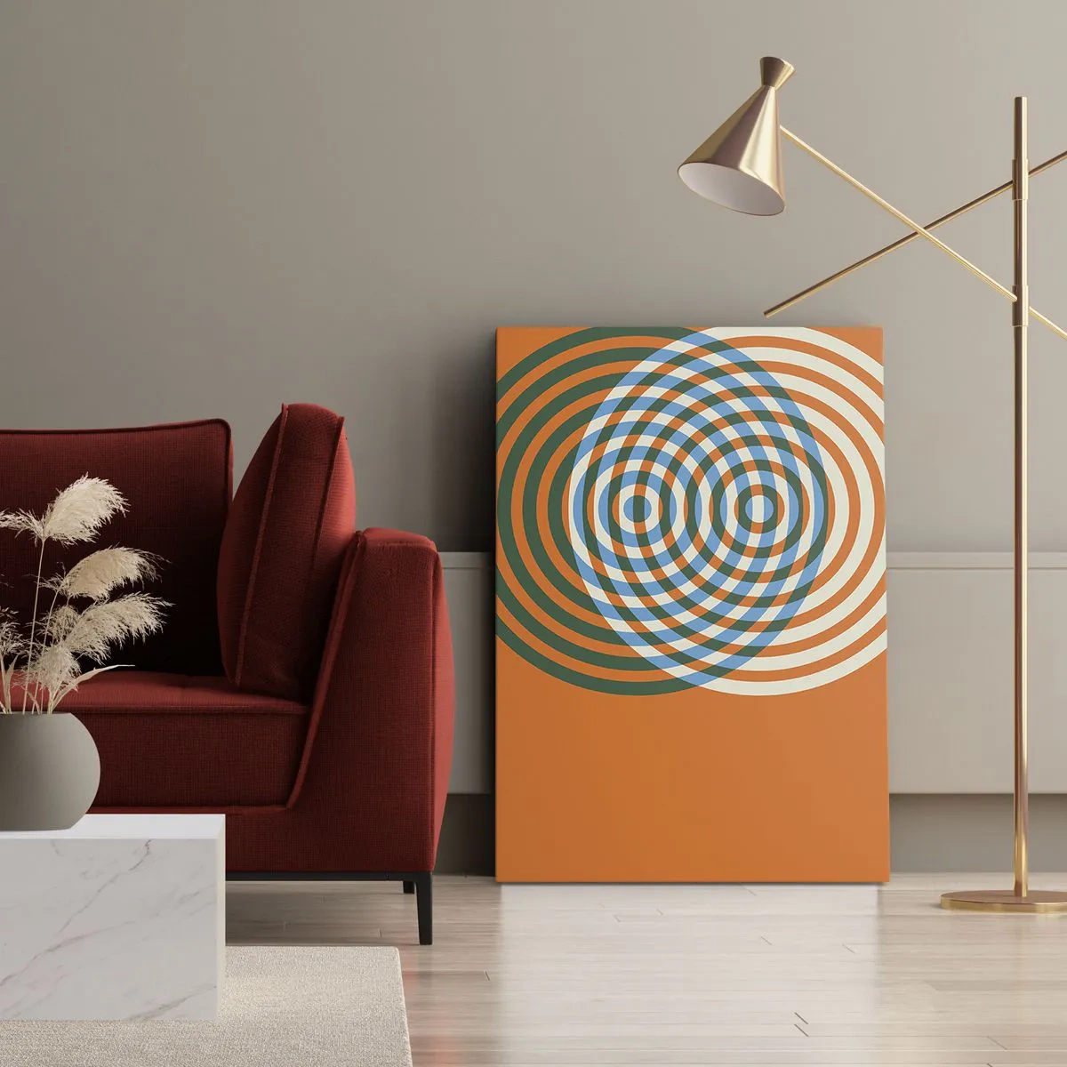 Obraz na plátně - Abstraktní kruhová variace - 50x70 cm