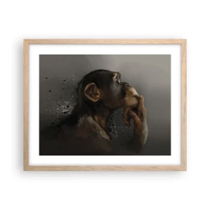 Plakát v rámu světlý dub - Určitě myslitel - 50x40 cm