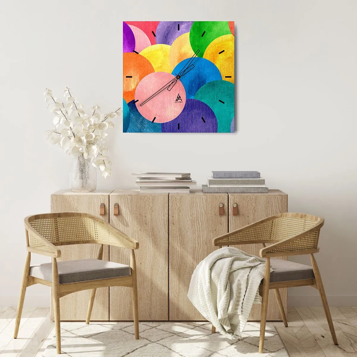 Nástěnné hodiny - Původní plnost života - 40x40 cm