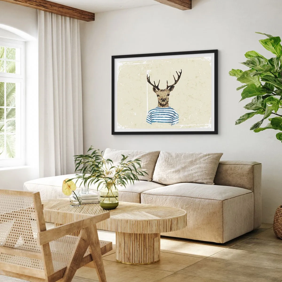 Plakát v černém rámu - Protože mám rád pruhované košile! - 50x40 cm