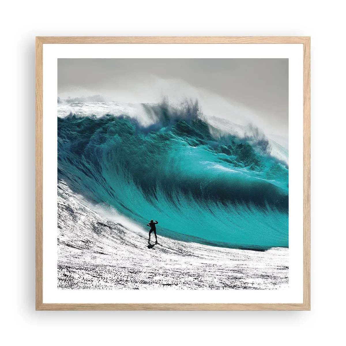 Plakát v rámu světlý dub - Výzva přijata - 60x60 cm