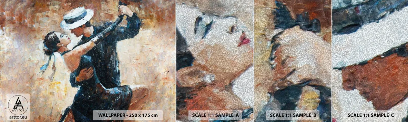 Vzor Fototapety Premium Sand - A la Rudolf Valentino - Abstrakce, Tanec, Tango - 100x30 cm