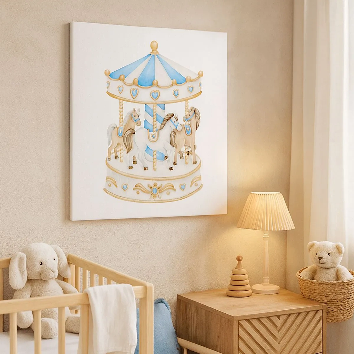 Obraz na plátně - Sladké dětství - 30x30 cm