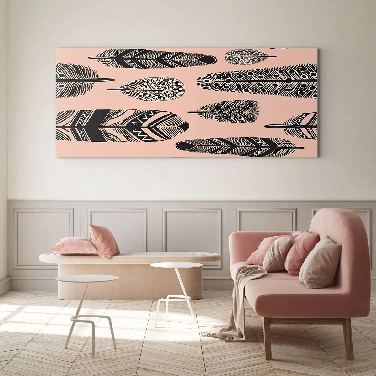 Obraz na skle - Indiánská kolekce - 140x50 cm