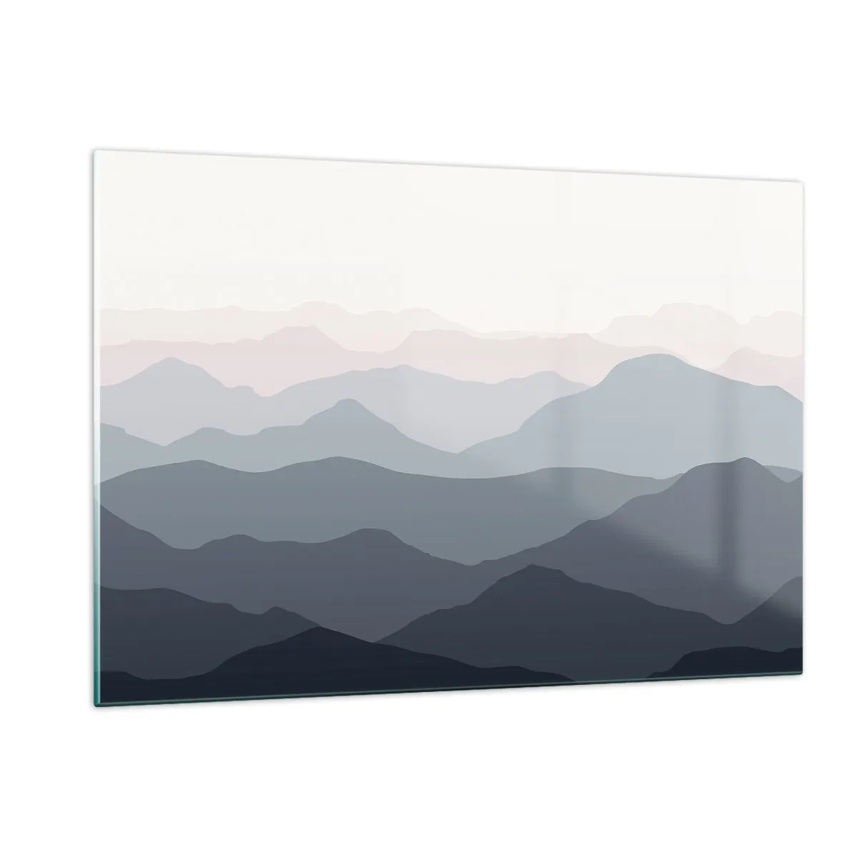 Obraz na skle - Vlny hor - 120x80 cm