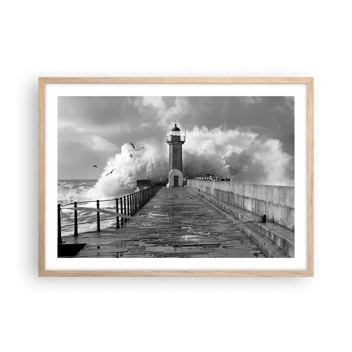 Plakát v rámu světlý dub - Nebojácná - 70x50 cm