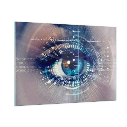 Obraz na skle - Myslíš si, že mě znáš - 100x70 cm