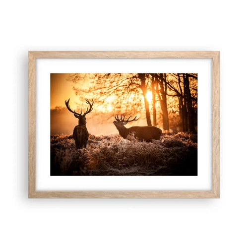 Plakát v rámu světlý dub - Sen myslivce - 40x30 cm