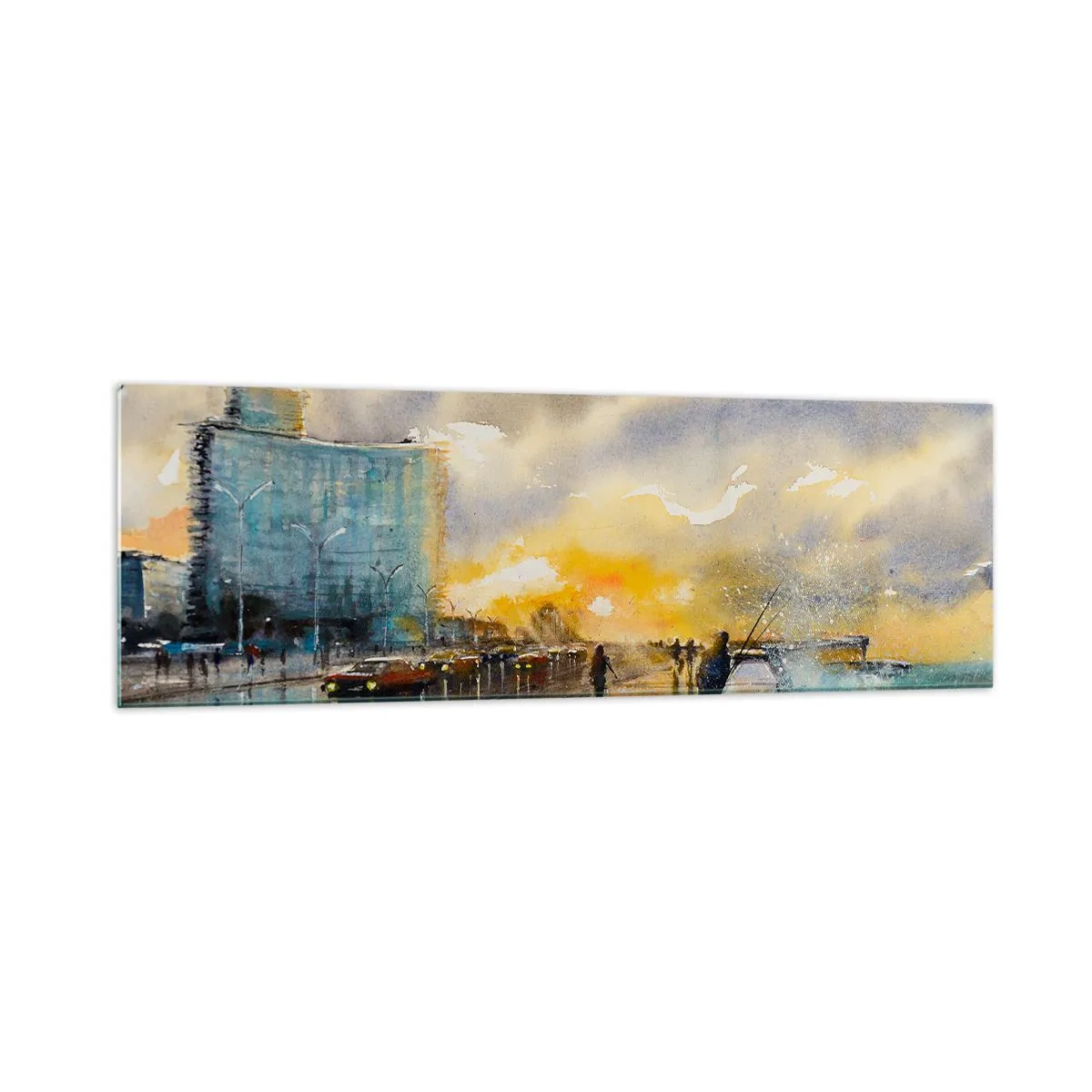 Obraz na skle - Život na pobřeží - 160x50 cm