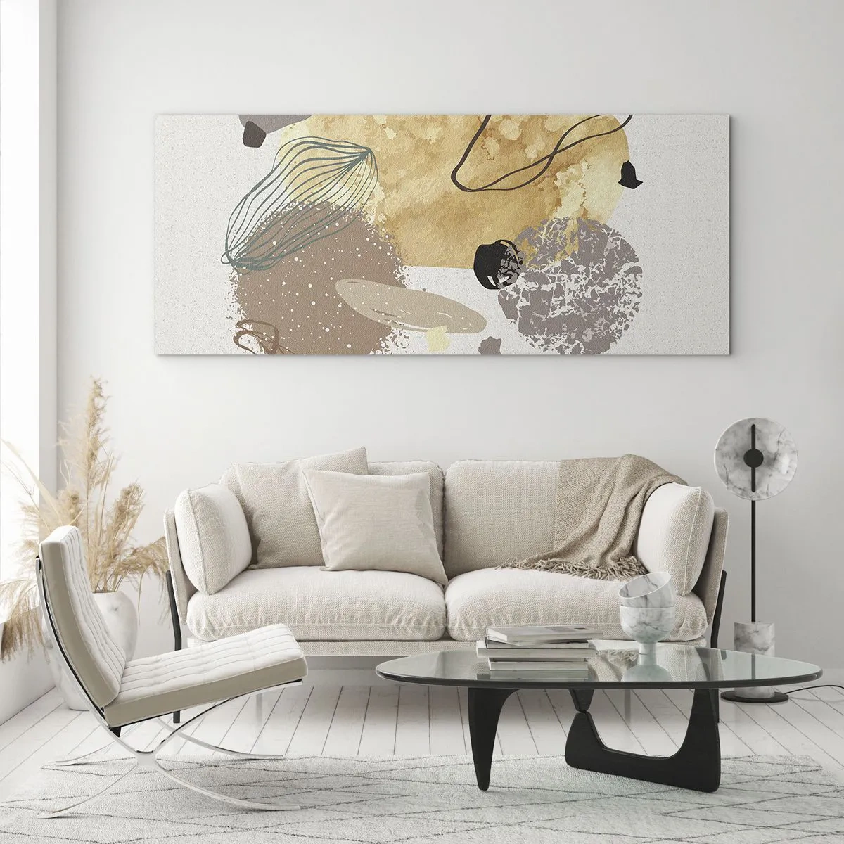 Obraz na skle - Abstraktní švestka - 100x40 cm