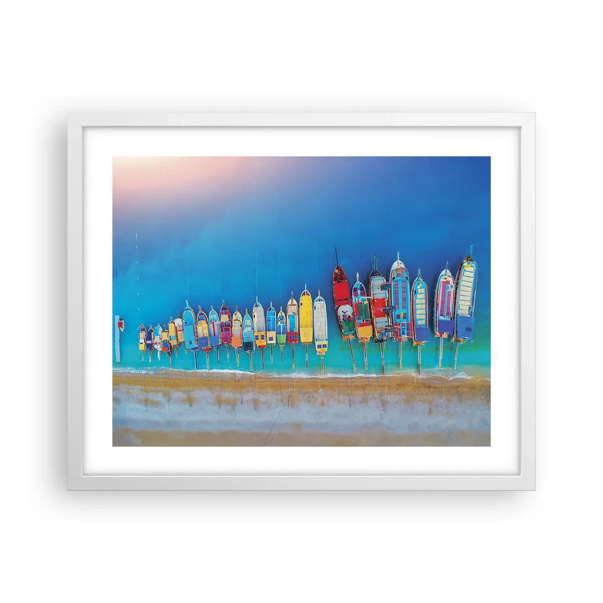 Plakát v bílém rámu - Z ptačí perspektivy - 50x40 cm