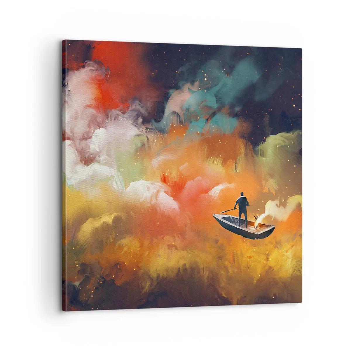 Obraz na plátně - Lodí galaxií - 60x60 cm