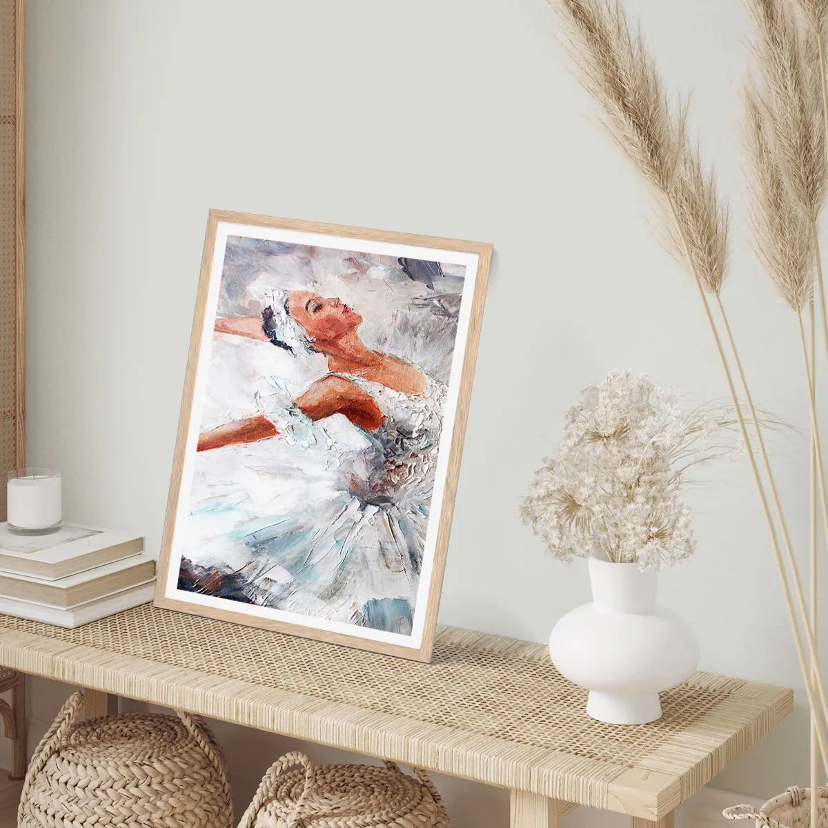 Plakát v rámu světlý dub - Jemná a lehká jako tyl - 50x70 cm