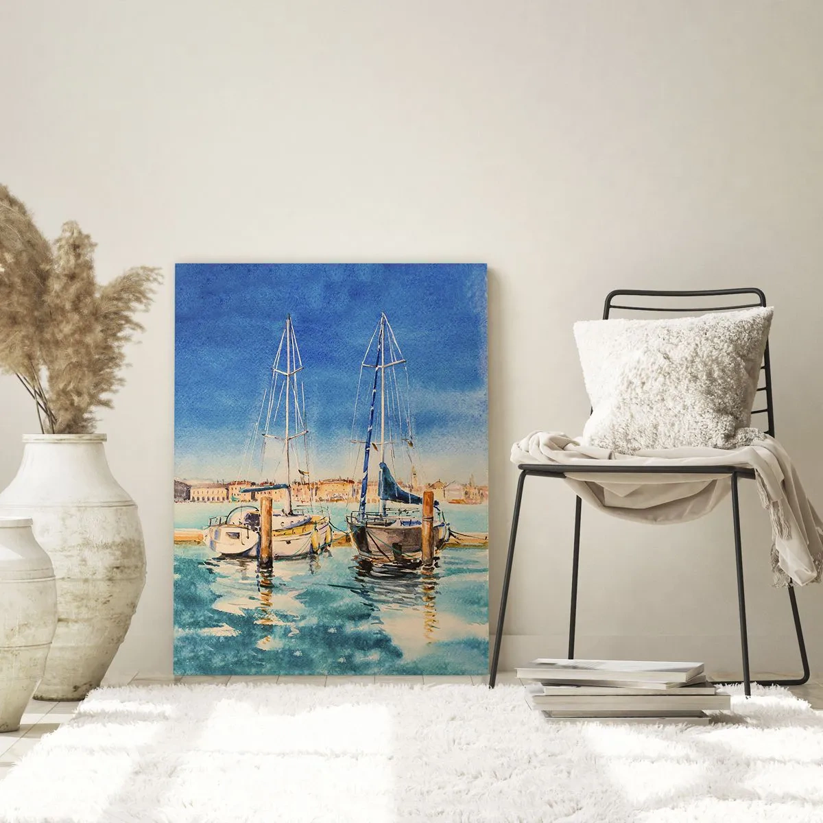 Obraz na skle - Slunečná laguna - 50x70 cm