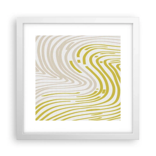 Plakát v bílém rámu - Kompozice s mírným ohybem - 30x30 cm