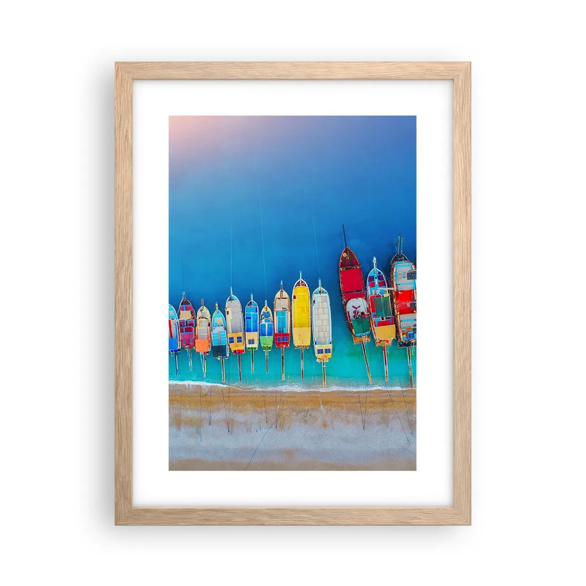 Plakát v rámu světlý dub - Z ptačí perspektivy - 30x40 cm