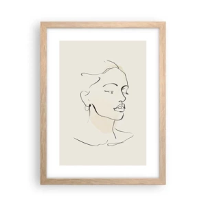 Plakát v rámu světlý dub - Výrazným tahem - 30x40 cm