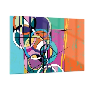 Obraz na skle - Kruh za kruhem - 120x80 cm