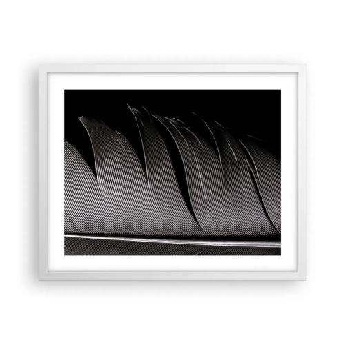 Plakát v bílém rámu - Peří – nádherná konstrukce - 50x40 cm