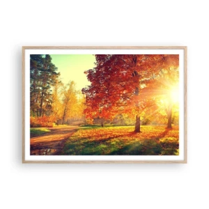 Plakát v rámu světlý dub - Rudé je krásné - 100x70 cm
