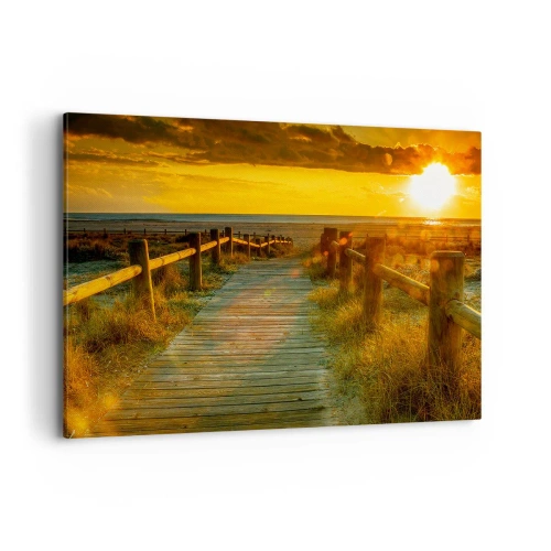 Obraz na plátně - Vykoupané ve starém zlatě - 100x70 cm