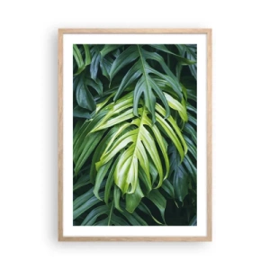 Plakát v rámu světlý dub - Ponořit se do svěžesti - 50x70 cm