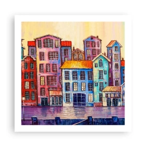 Plakát - Město jako z pohádky - 60x60 cm