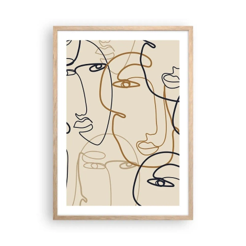 Plakát v rámu světlý dub - Portrét znásobený - 50x70 cm