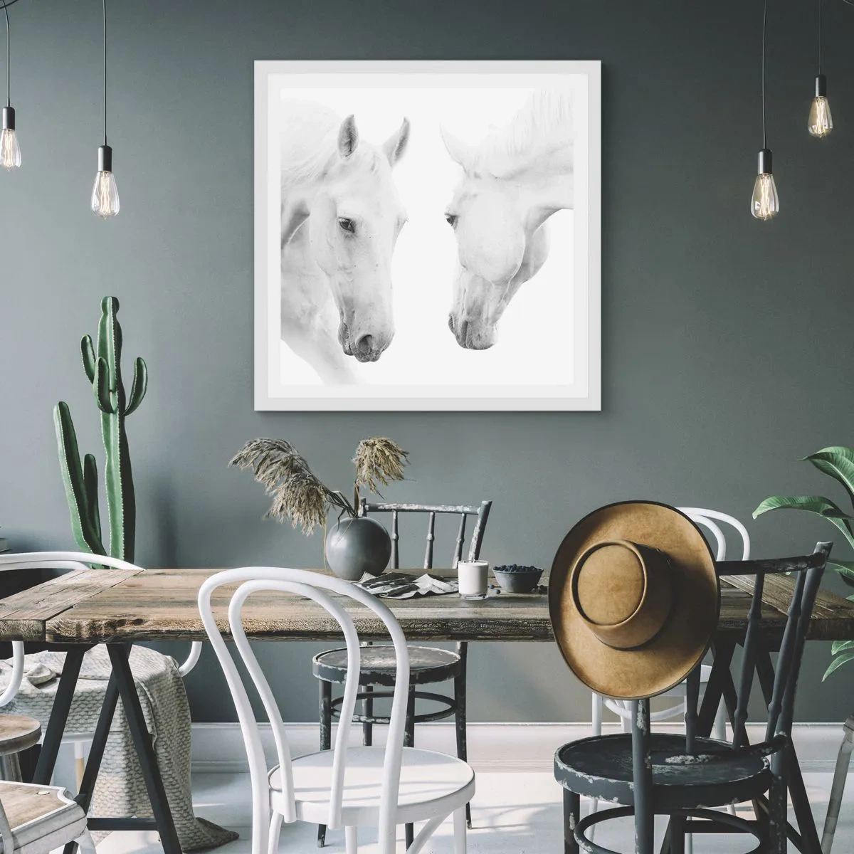 Plakát v bílém rámu - Je to přátelství…? - 40x40 cm