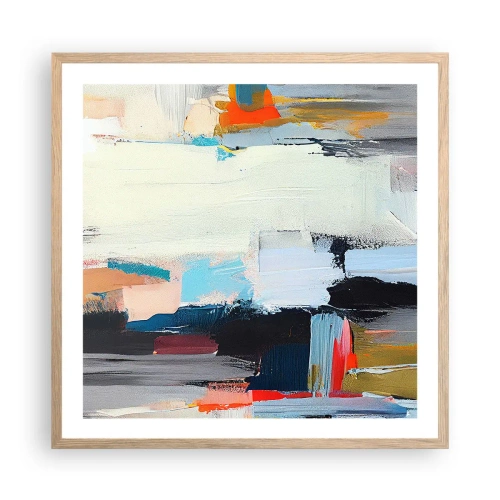 Plakát v rámu světlý dub - Nějaký způsob? - 60x60 cm