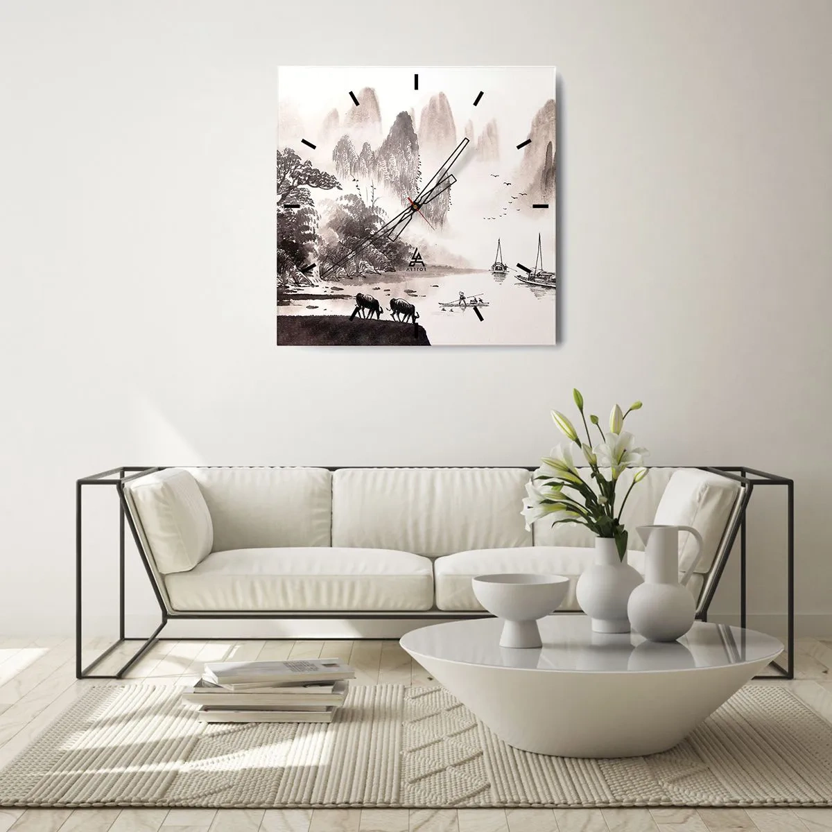 Nástěnné hodiny - Exotická všednost Východu - 40x40 cm