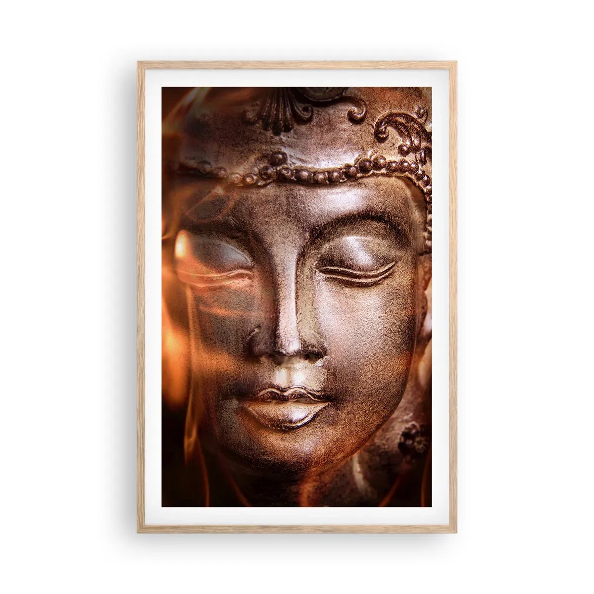 Plakát v rámu světlý dub - Existuje pouze zde a nyní - 61x91 cm