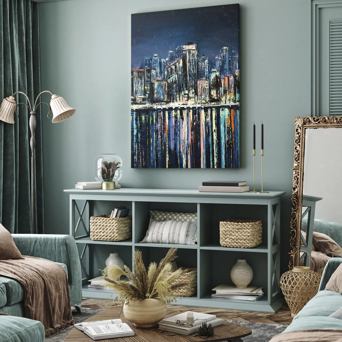 Obraz na plátně - Kaskáda světel - 65x120 cm