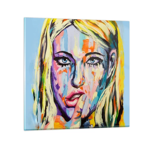 Obraz na skle - Podívej se jí přímo do očí - 70x70 cm