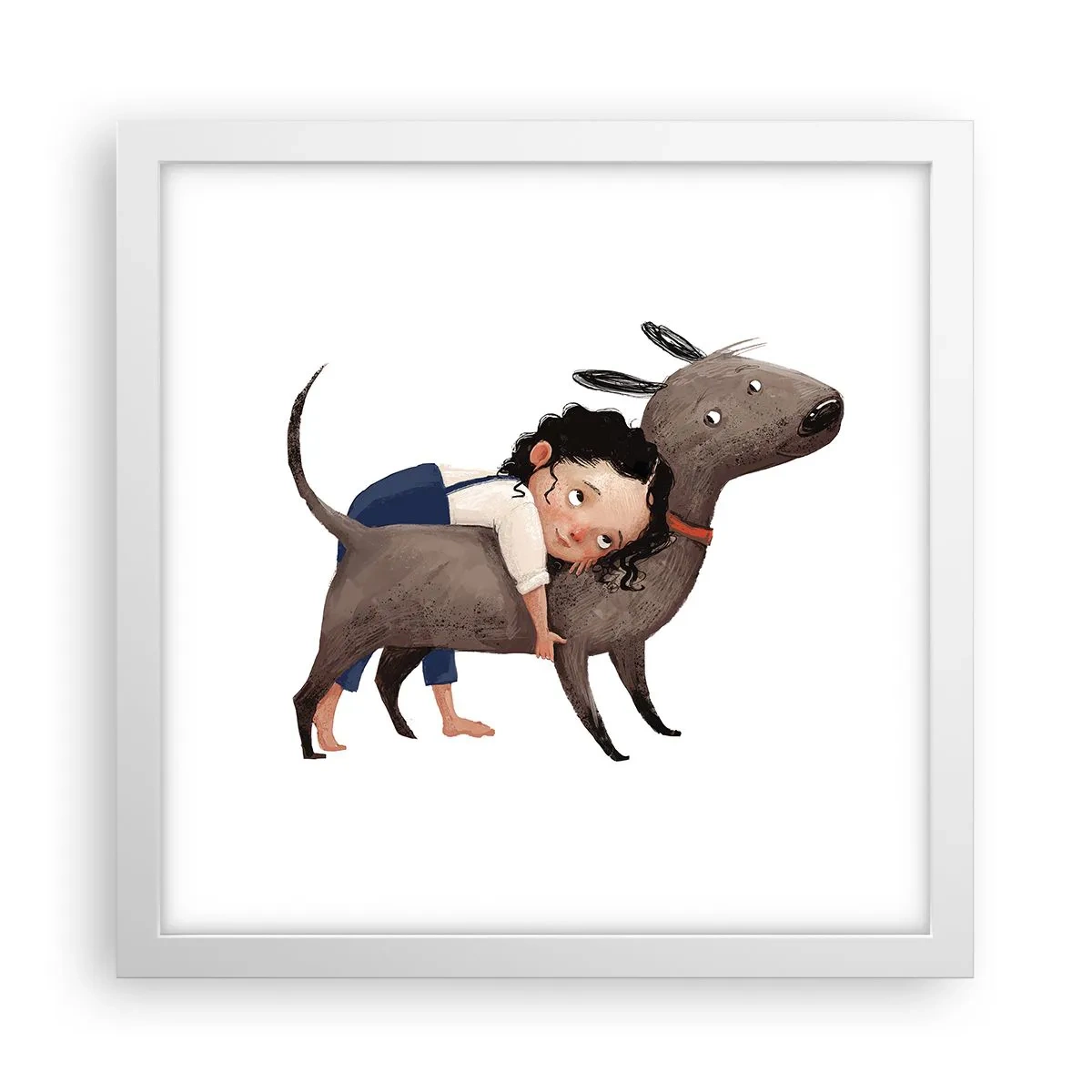 Plakát v bílém rámu - Nejlepší přátelé - 30x30 cm