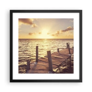 Plakát v černém rámu - Zlatá země laskavosti - 40x40 cm