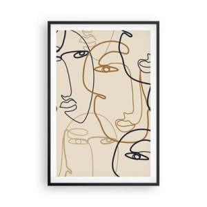 Plakát v černém rámu - Portrét znásobený - 61x91 cm